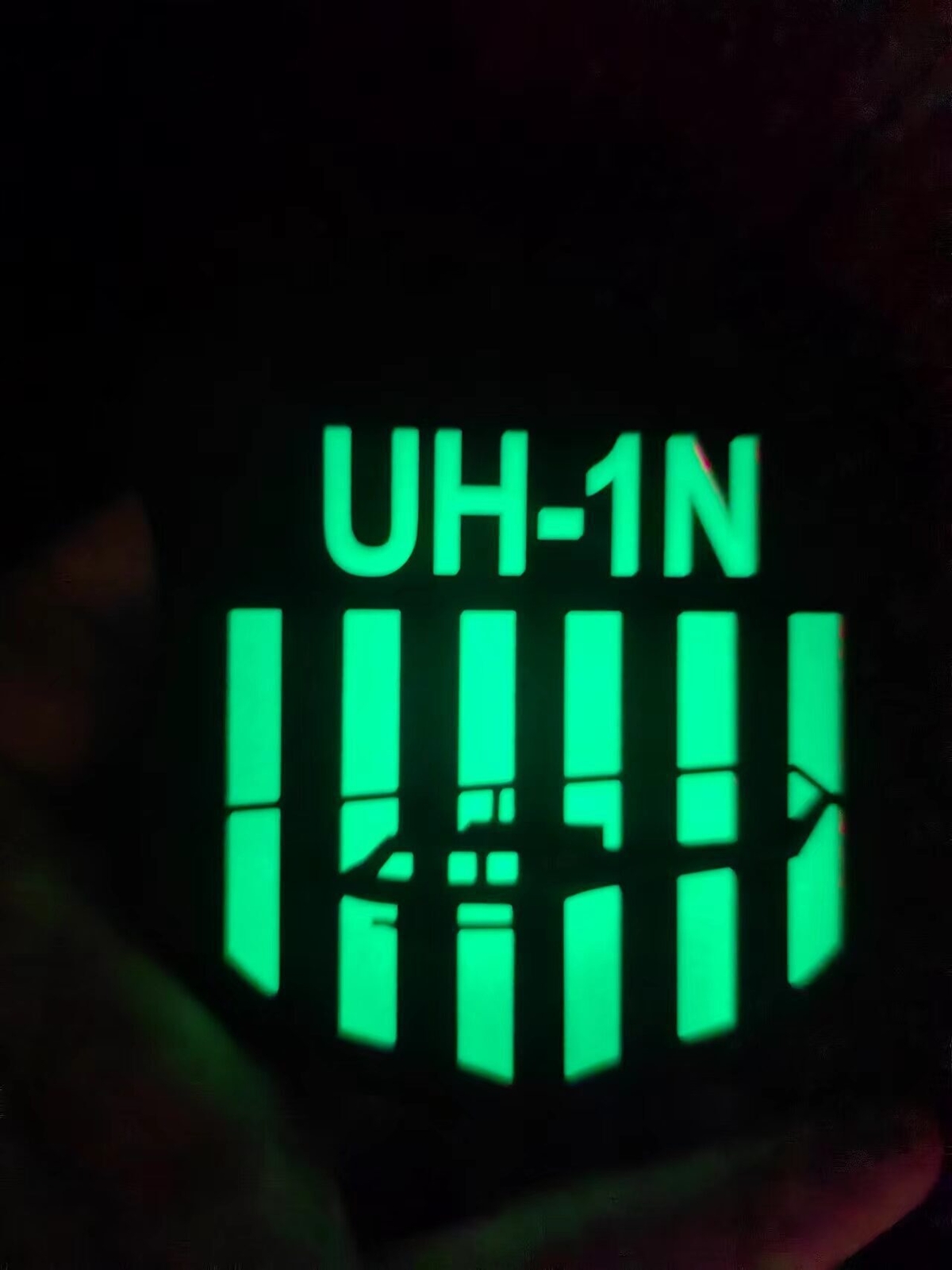 Bell® UH-1N Shield PVC Glow in the Dark Patch – With Hook and Loop, Officially L