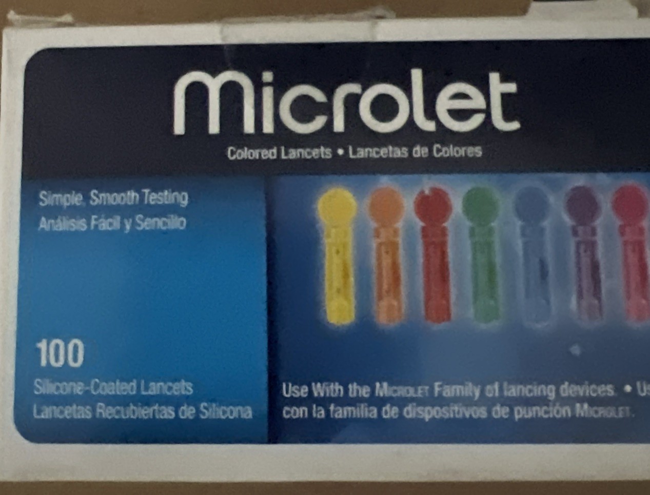 Bayer Microlet Colored Lancets 100 Count Exp 2023 -3 opened boxes