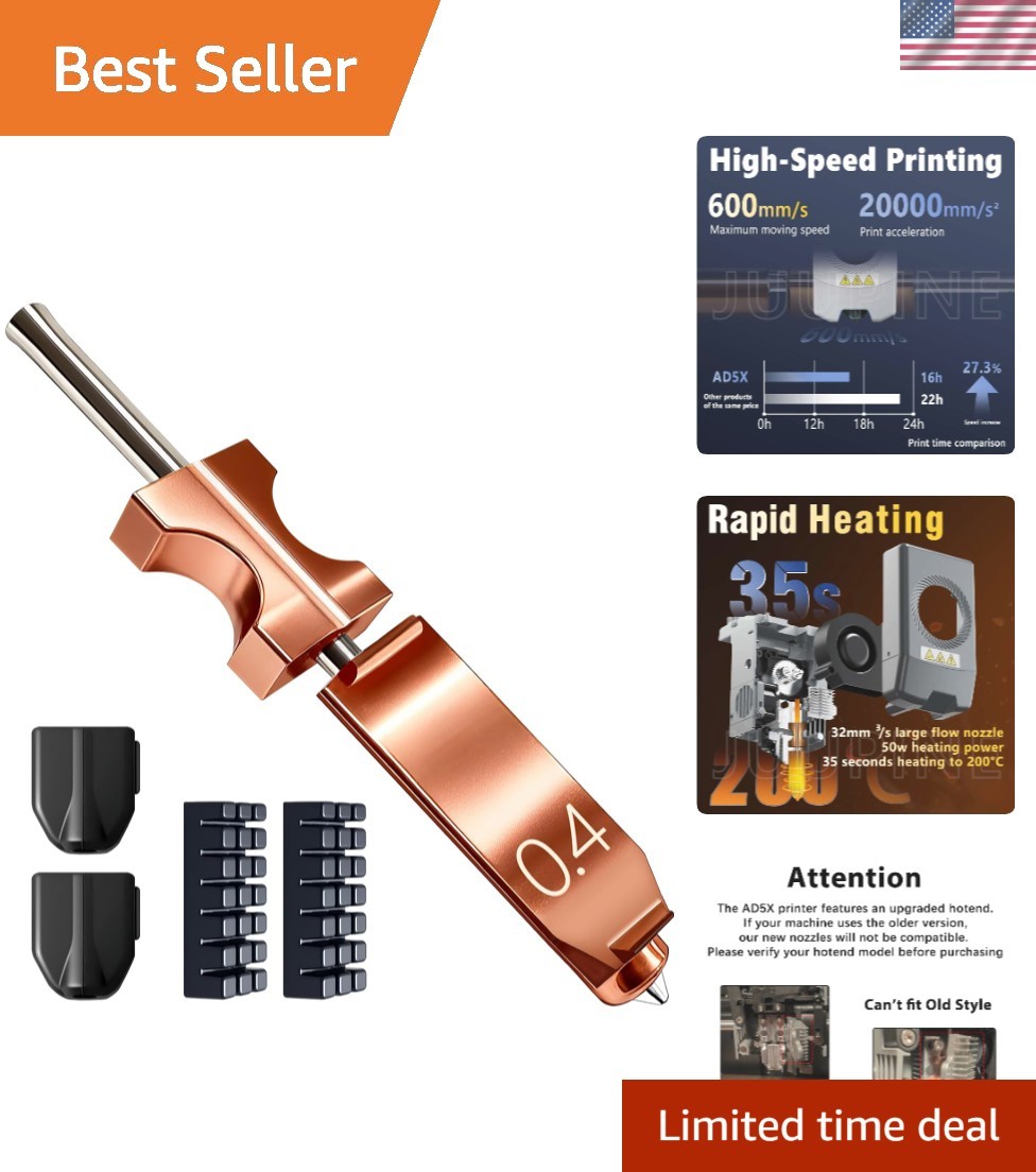 Fast Installation 0.4MM Nozzle Kit for AD5X - High Flow & Speed Performance