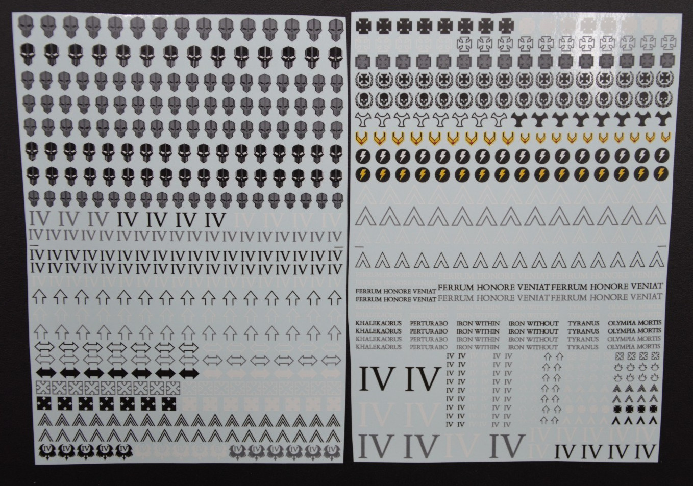 Warhammer 40k Iron Warriors Infantry and Vehicle Transfer Sheet Horus Heresy