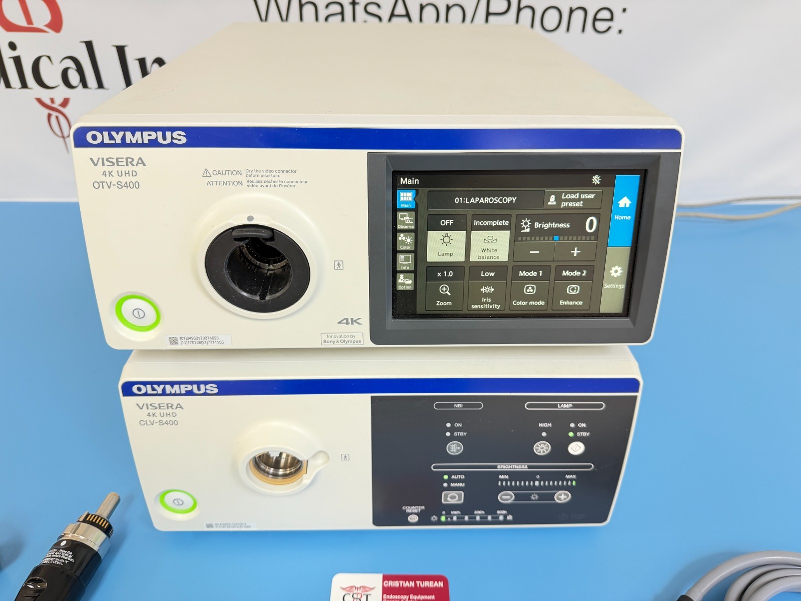 Olympus S400 4K Non-Autoclavable Camera System and Light Source