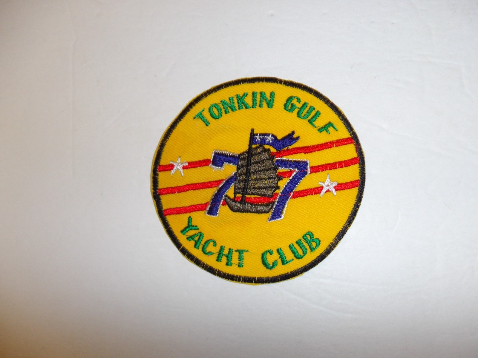 e0638 US Navy Vietnam Tonkin Gulf Yacht Club patch 77 Junk IR26E