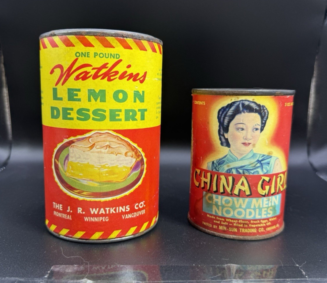 1 Watkins Lemon  Dessert Can  &  1 China Girl Noodles Can !!