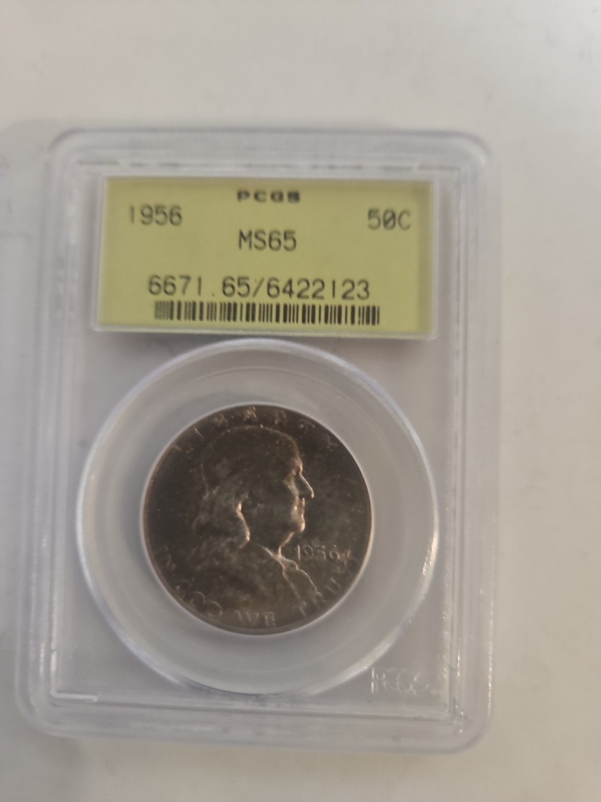 1956 50C Franklin Half Dollar MS65 PCGS
