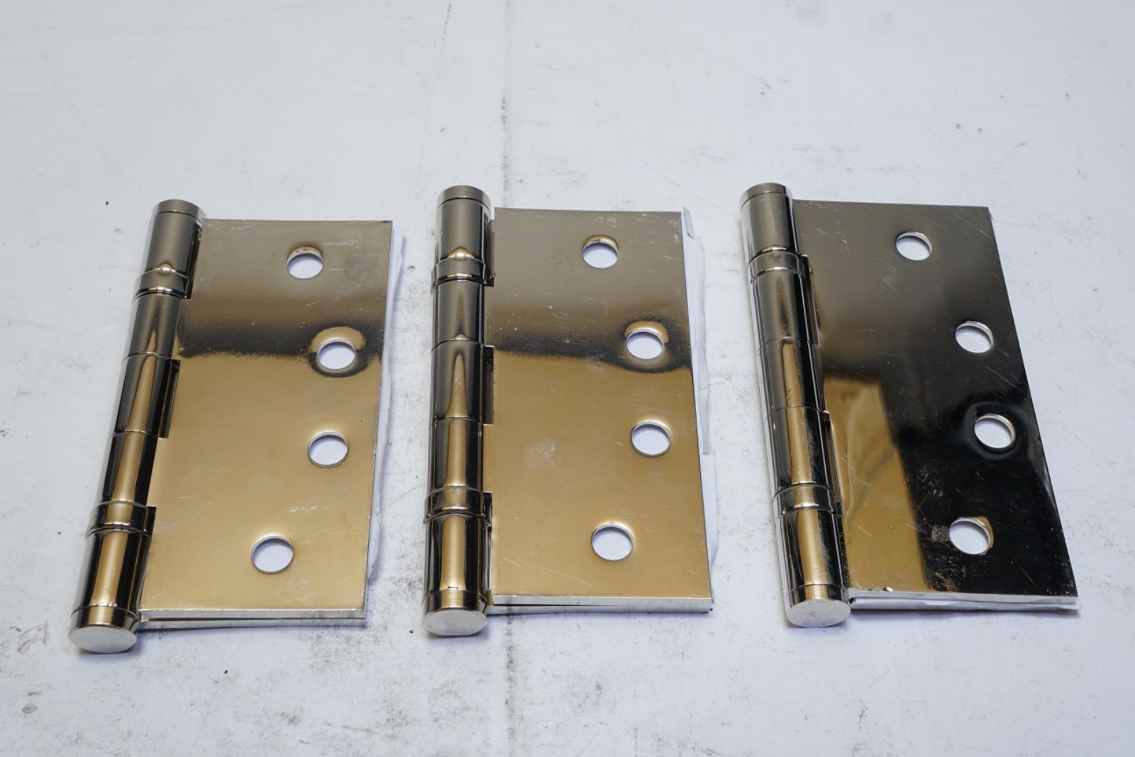 NO SCREWS! Lot of 3 Emtek 98214 4"x4" Heavy Duty SS Hinge Square Corners ShpFREE