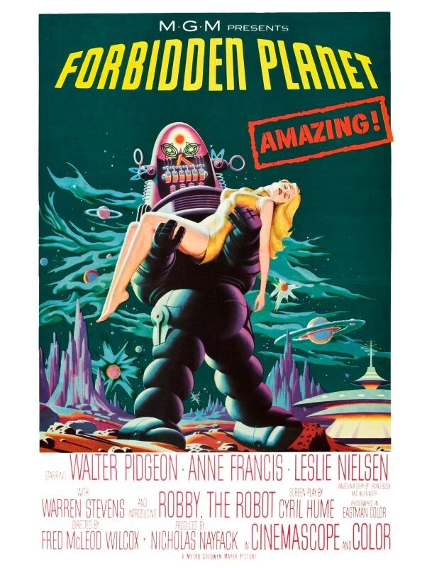 Forbidden Planet Movie New Sign - 18x24" USA STEEL XL Size - 4 lbs.