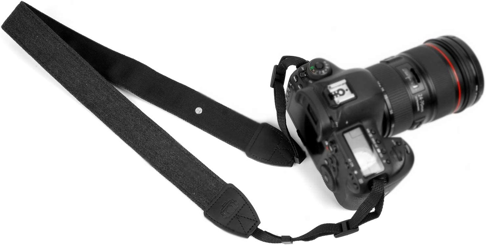 Camera Strap Black Canvas Neck Shoulder Strap with Quick Release Buckles for DSL