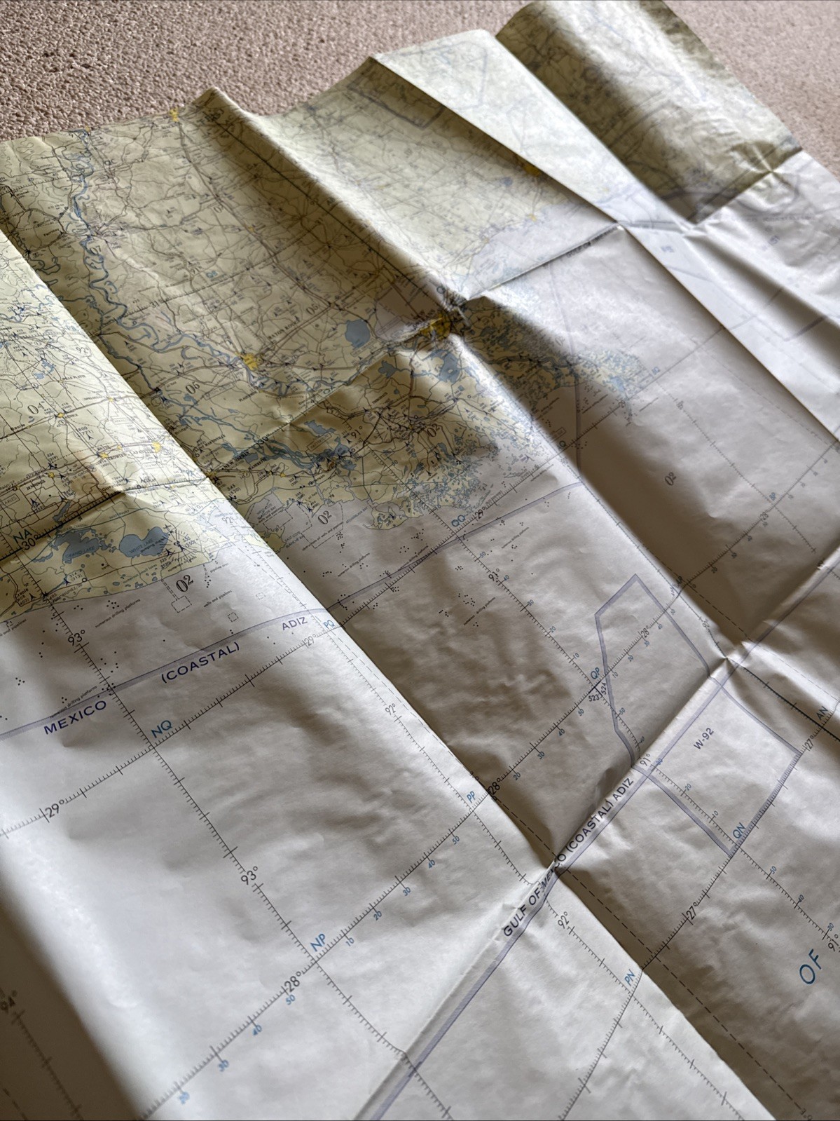 Vintage ONC H-24 Operational Navigation Chart – Military Aviation Map – Cold War