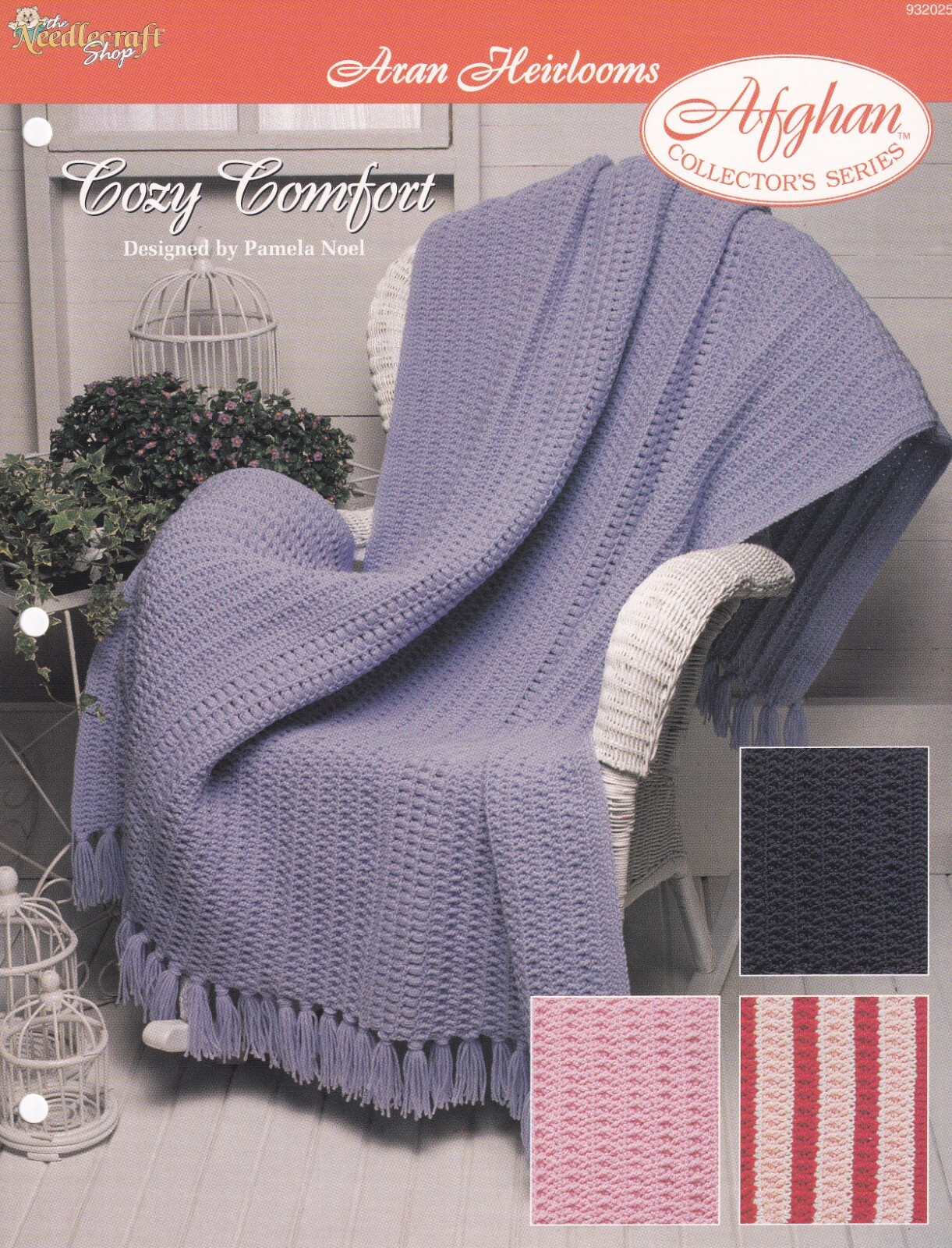 Aran Afghan Crochet Pattern COZY COMFORT Needlecraft Shop