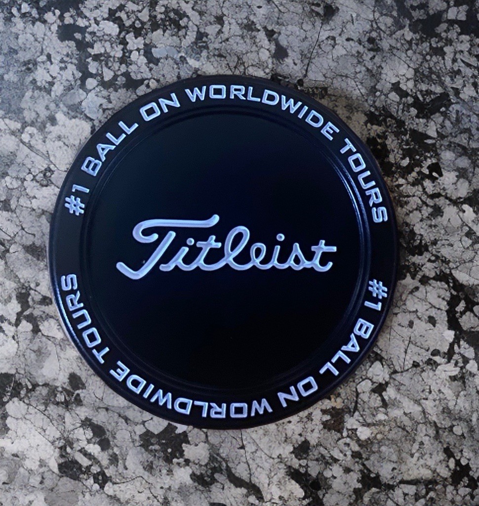 Golf Ball marker Metal  Marked Titleist “#1 Ball On Worldwide Tours” 4CM Size