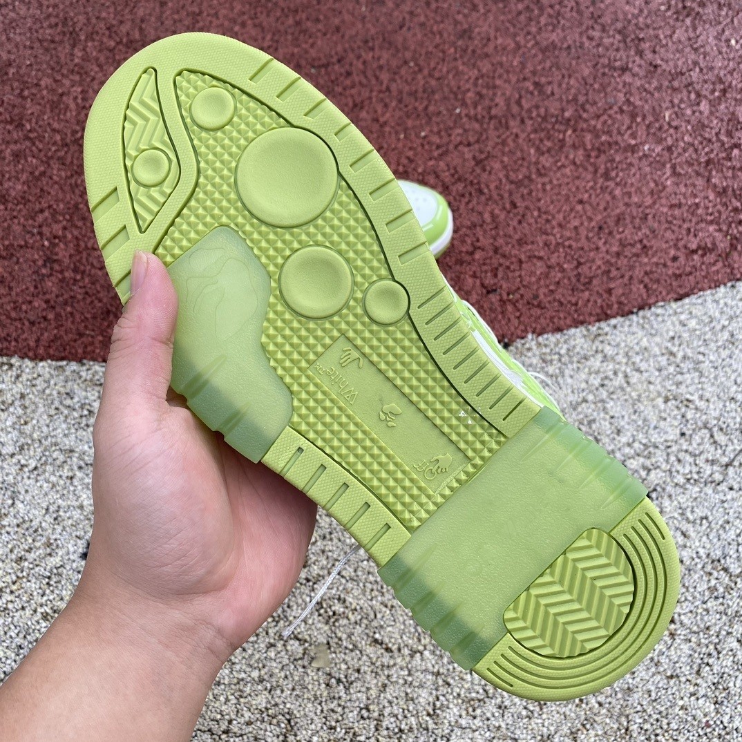 OFF-WHITE Inspired Two-Tone Arrow Logo Retro Lime Green