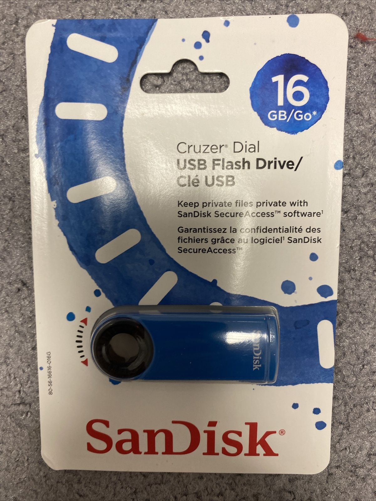 2 Pack - SanDisk Cruzer Dial USB Flash Drive - Blue - 16 GB