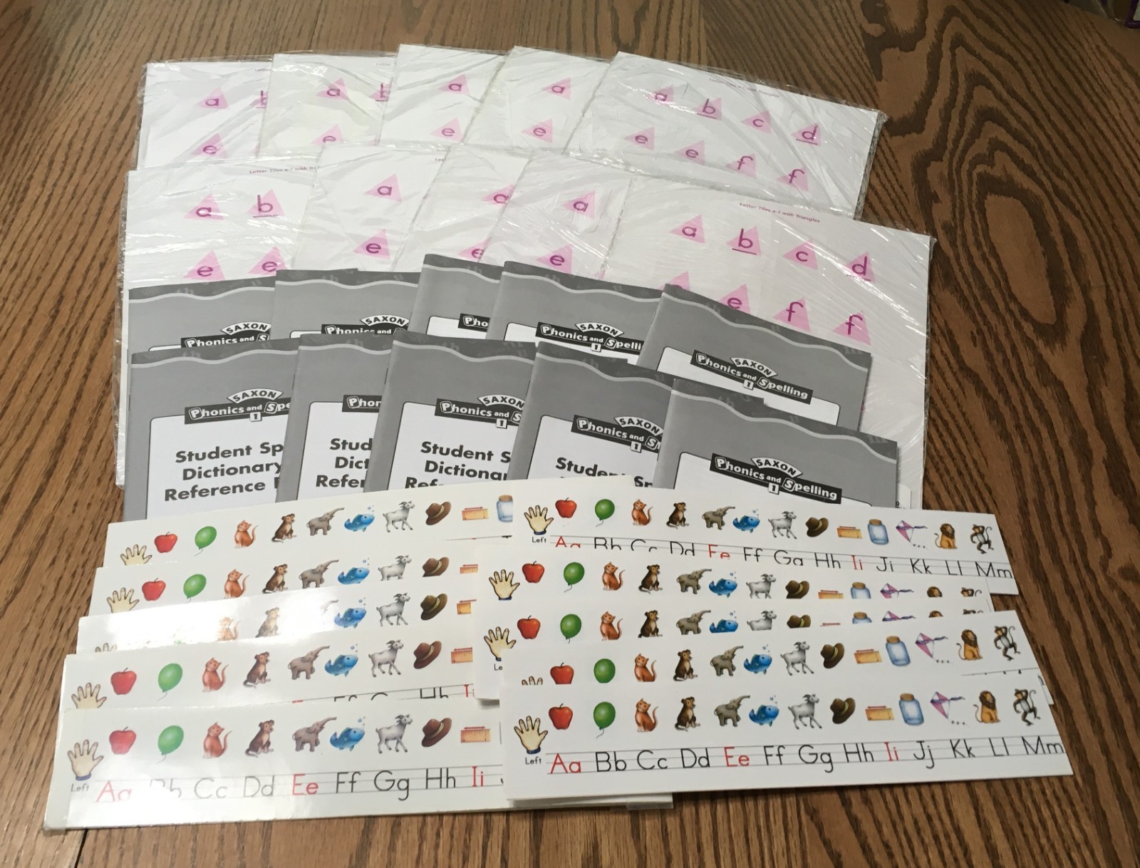 SAXON PHONICS & SPELLING / 10 STUDENT DICTIONARIES, LETTERS, HANDWRITING / GR 1