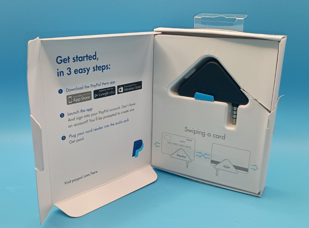 NEW in Box PayPal Here Triangular AUX Port Headphone Jack Card Reader