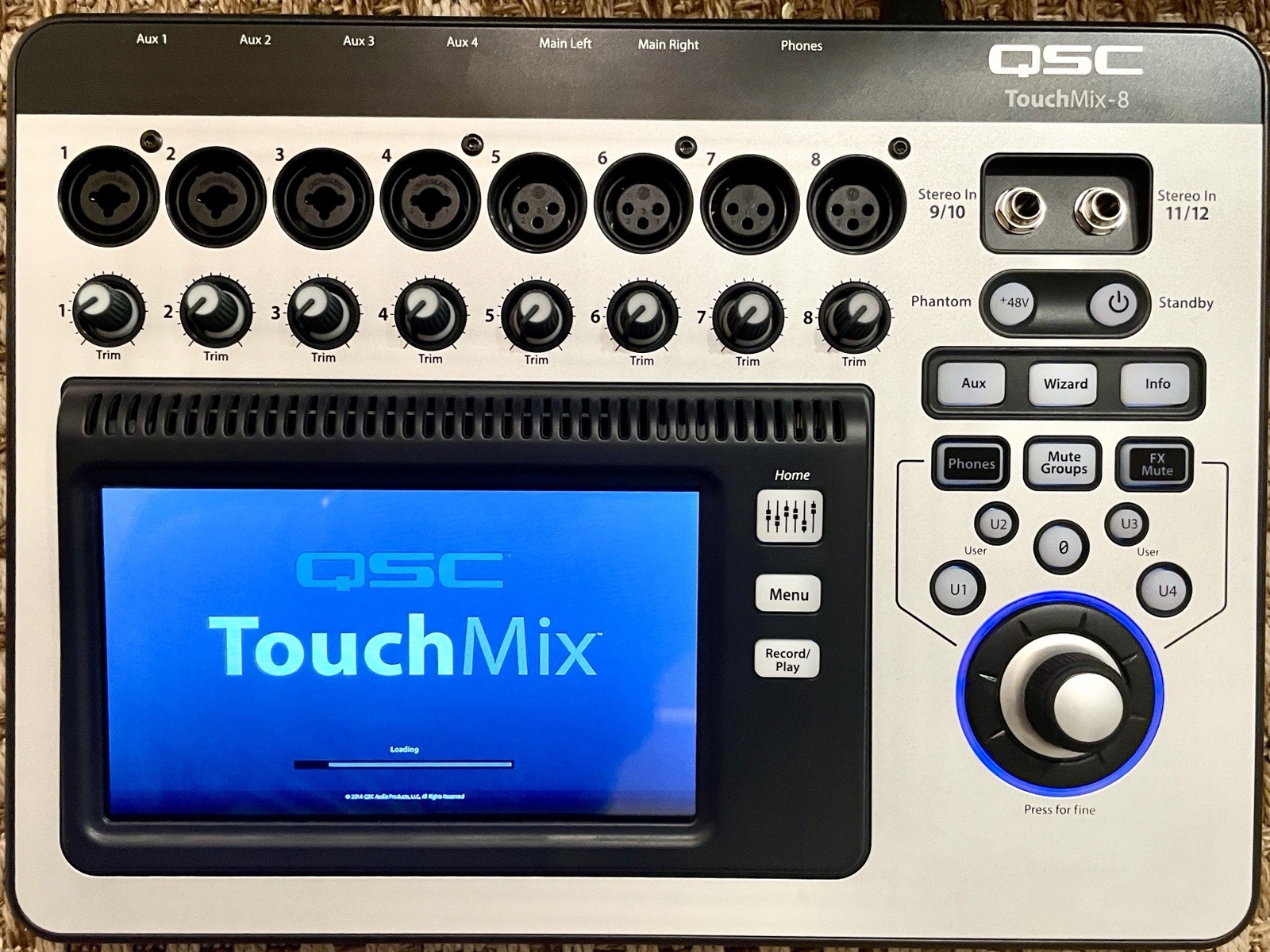 QSC Touch Mix 8 Digital WiFi Mixing Board With Case Open Box