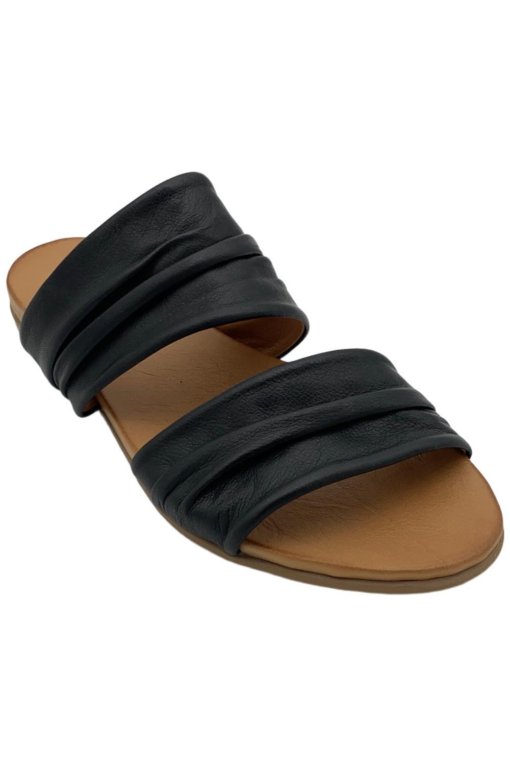 Miz Mooz Women's Tevin Slip On Slide Sandals Black
