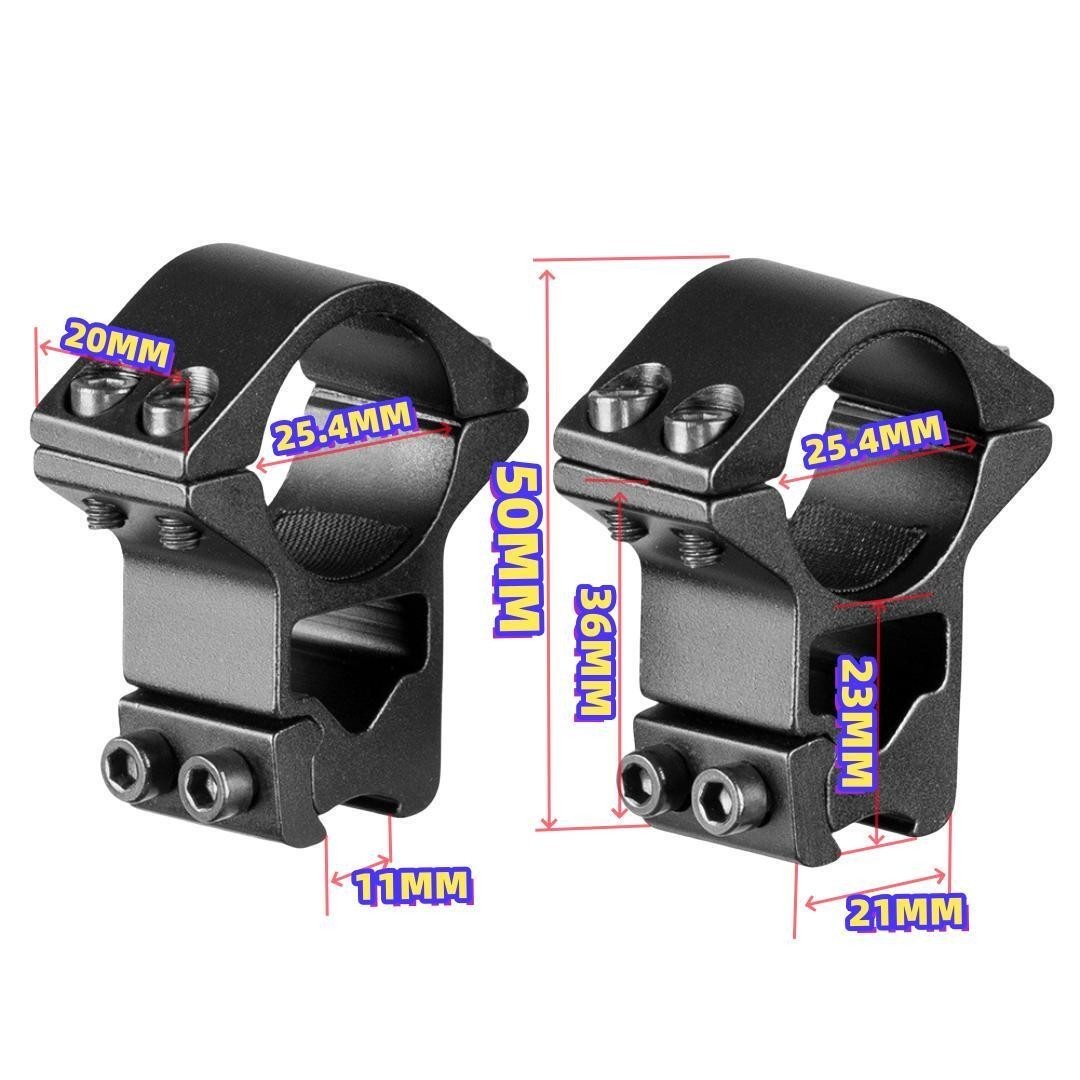 1INCH Scope Mount Double Nail Rings Optical Sight Bracket 11MM Rail