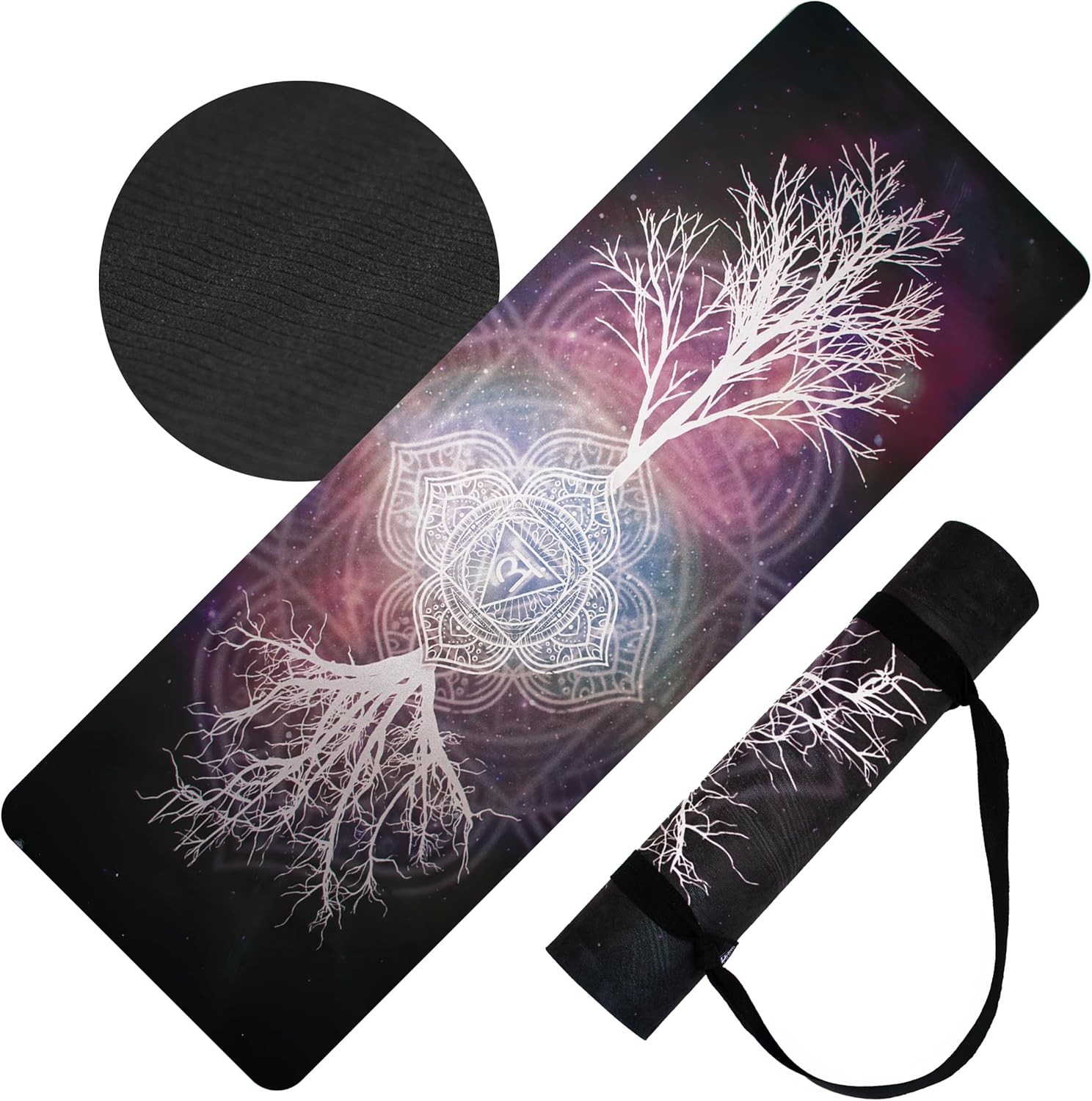 HIGH Yoga Mat with Strap Non-Slip 6mm Thi, Premium Su & TPE