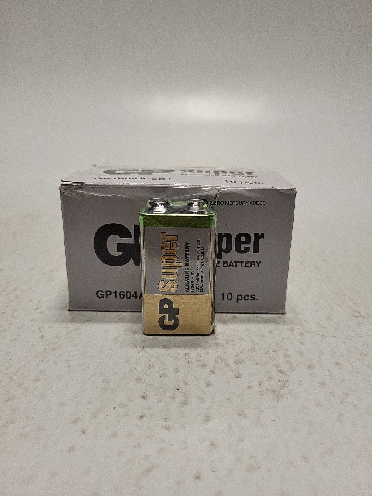 GP Battery 9V Alkaline SUPER 6LF22 1604A-S1 1 battery/shrink 9V 10pcs