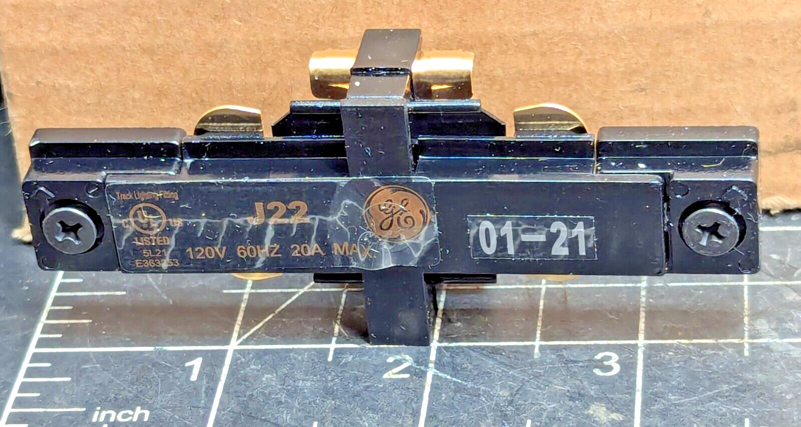 (3) Juno R23 BLK Trac-Lites Black Miniature Straight Connector 93051748 GE [Z3S4