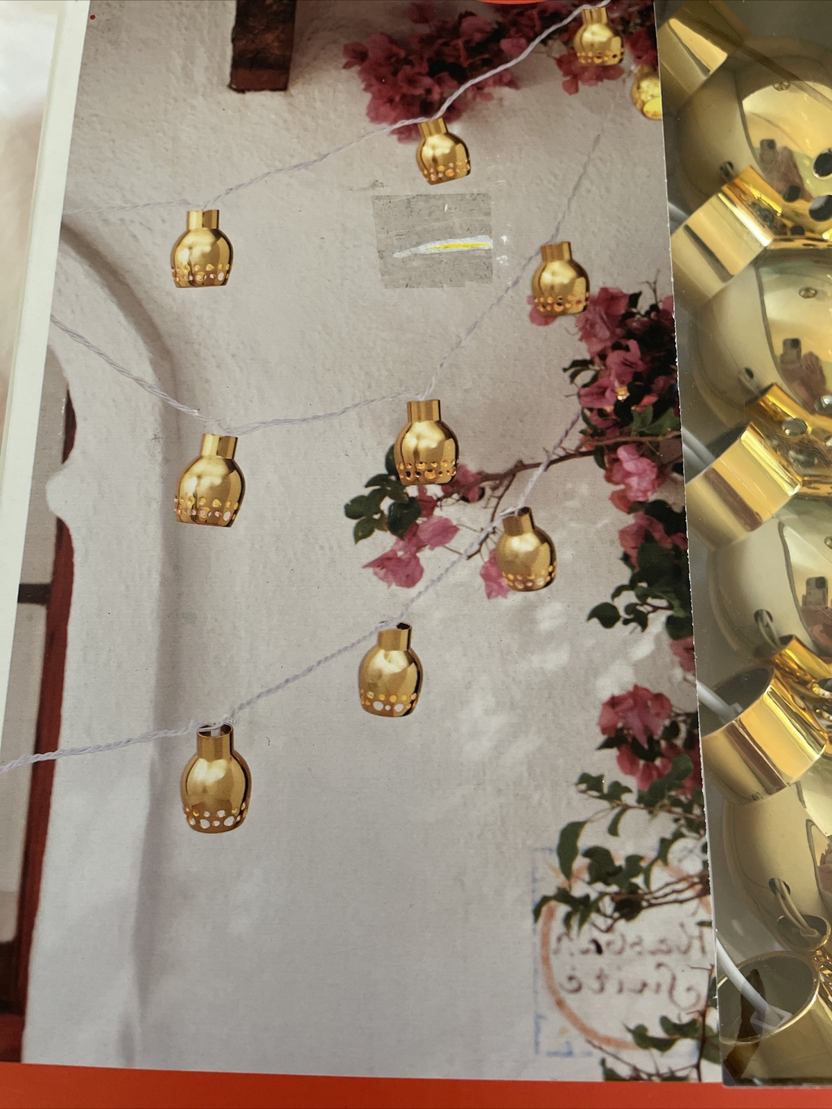 OPALHOUSE GOLD COLOR STRING LIGHTS 10 LIGHTS 9 Ft New