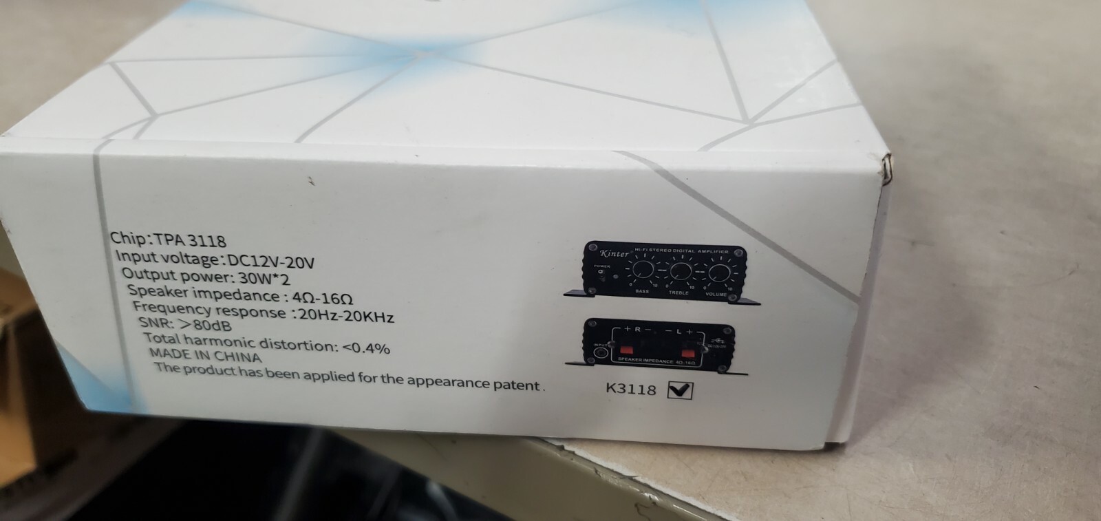 Kinter K3118 Texas Instruments TI Digital Hi-Fi Audio Mini Class D Home Auto DIY