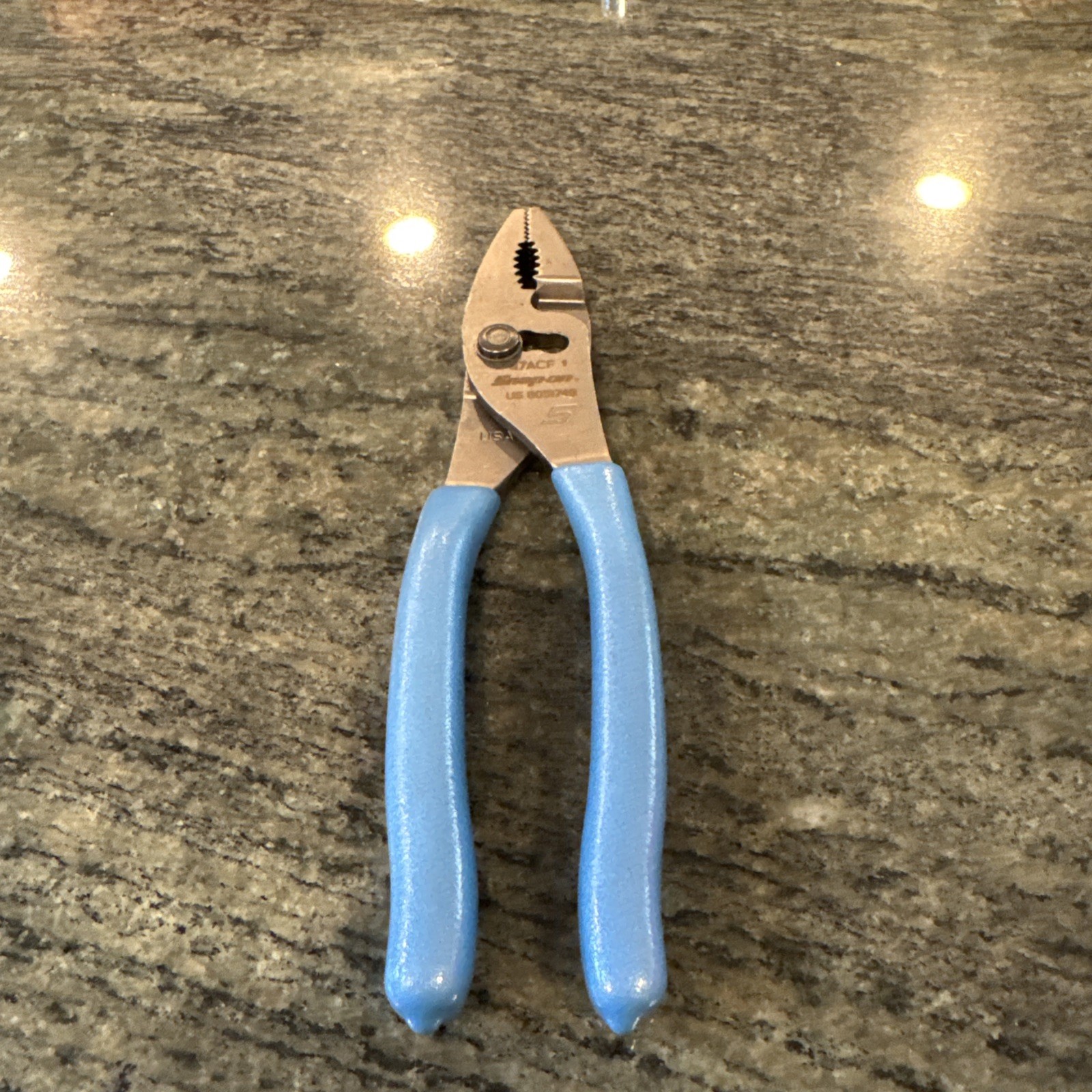 Snap On 47acf 8" talon grip combination slip joint pliers pearl blue new