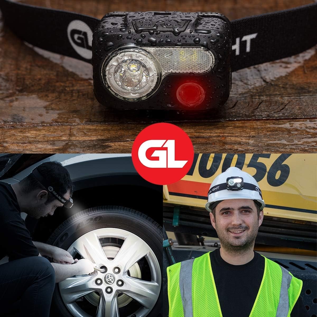 GearLight V500 LED Headlamp Flashlight [2 PACK] Running & Camping #000001