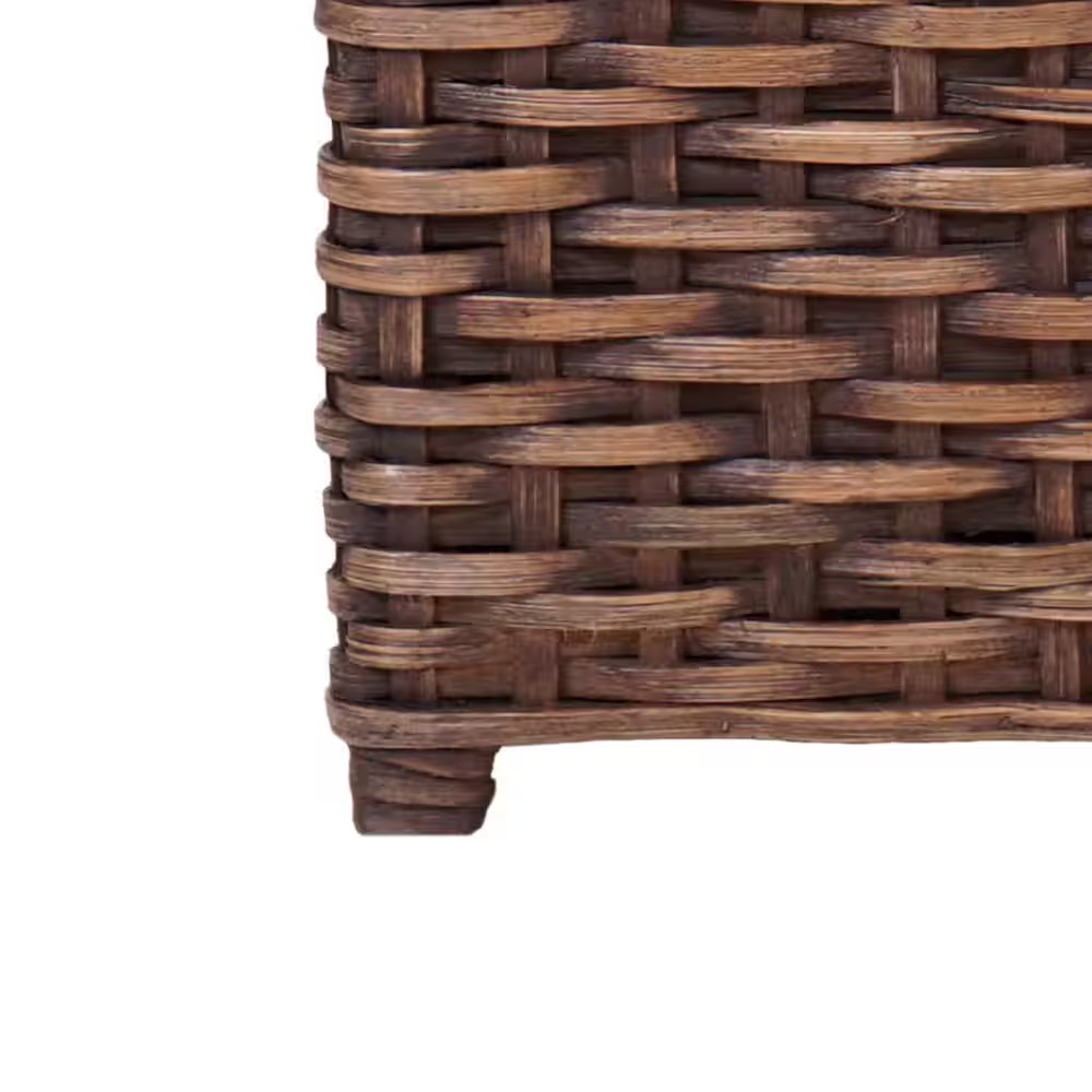 Jacob 31.5 In. Wicker Storage Trunk, Dark Brown Wash