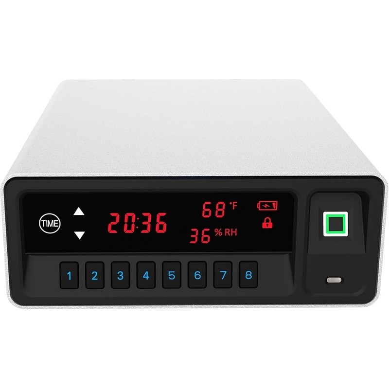 Biometric Gun Safe LCD Display Pistol Storage Keypad Security Under Counter New