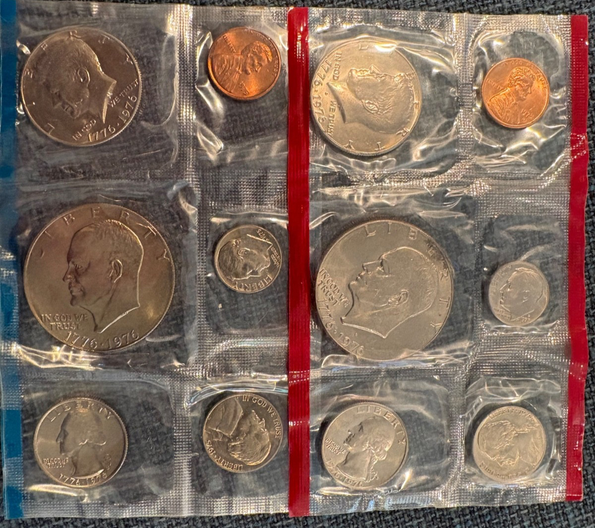 US Mint Bicentennial Coins - 2 sets of six coins