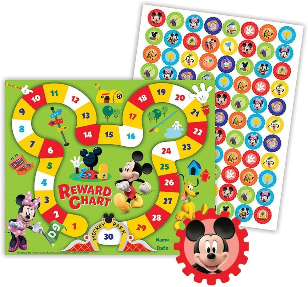 Mickey Mouse Minnie Pluto Clubhouse Park 36 Reward Charts & 880 Stickers 6x5