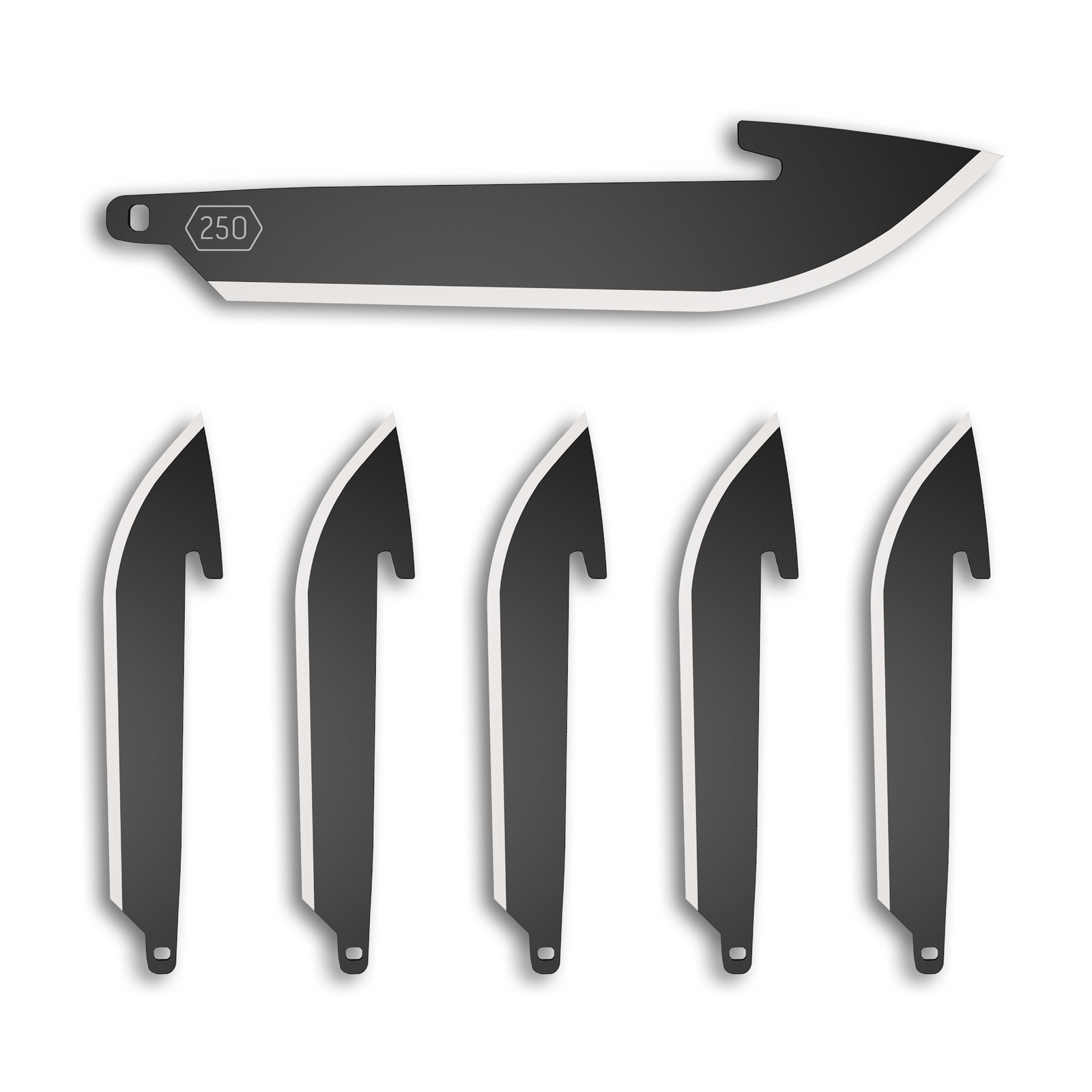 New Outdoor Edge Drop Point Blade Pack 6 Blk Folding Poket Knife RR25K-6C