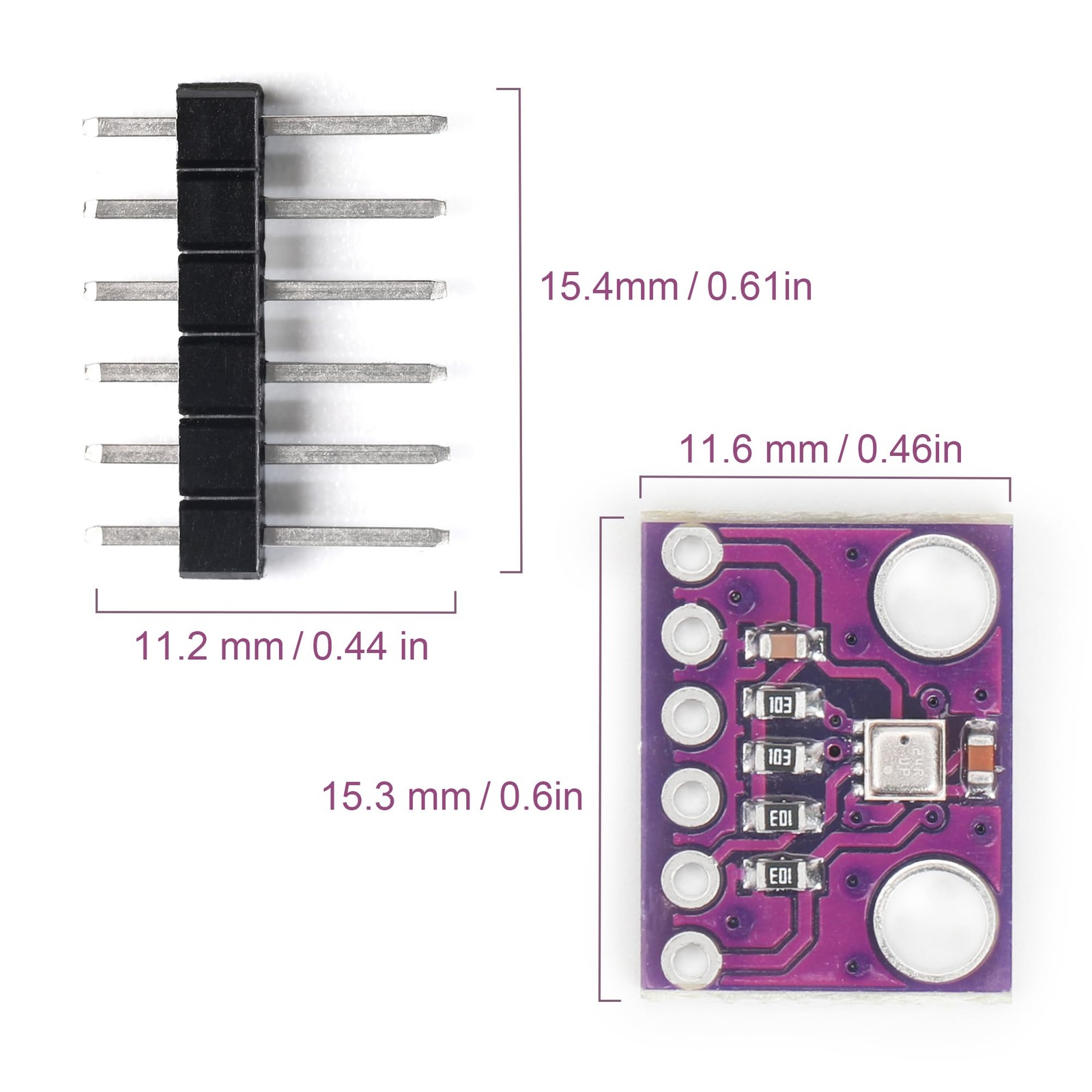 4 PCS BME280 3.3V Sensor Module Atmospheric Pressure Temperature GYBME280