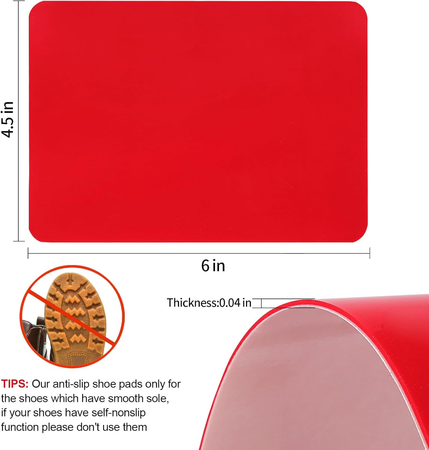 Red Bottoms Shoe Sole Protector, 4 Pcs Self-Adhesive Shoe Bottom Protector for C