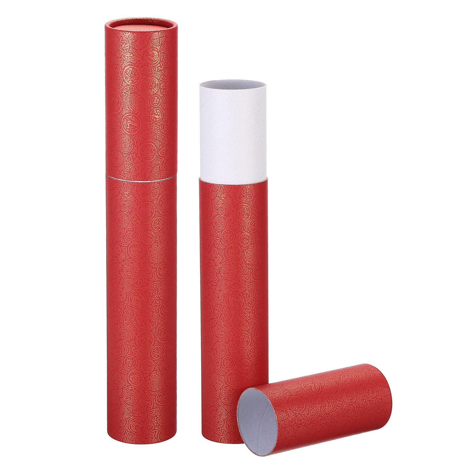 2"x13" Poster Tube, Photo Storage Tube Painting Tubes Mailing Tubes, Red 2pcs