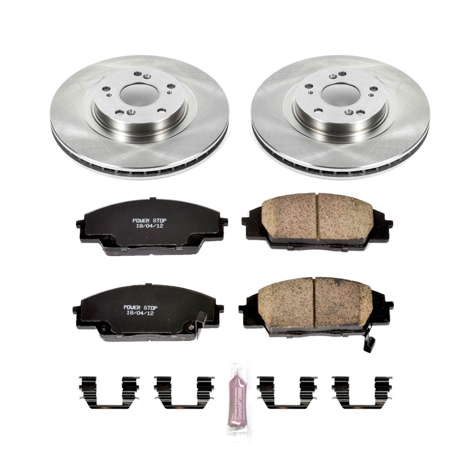 Power Stop KOE2439 Front 1-Click OE Replacement Brake Kit for Civic / RSX
