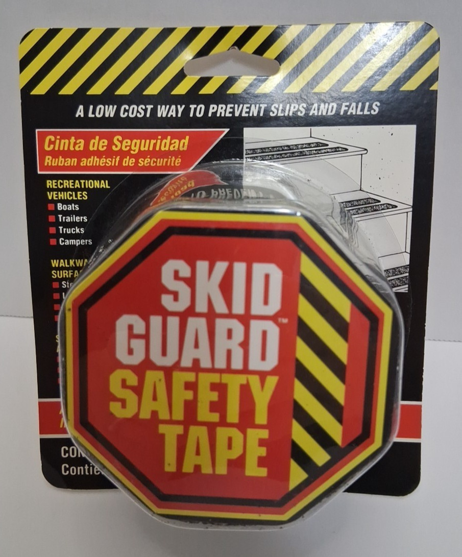 Skid Guard Safety Tape Anti Slip Tape 2" x 96" 61202 Black New Sealed