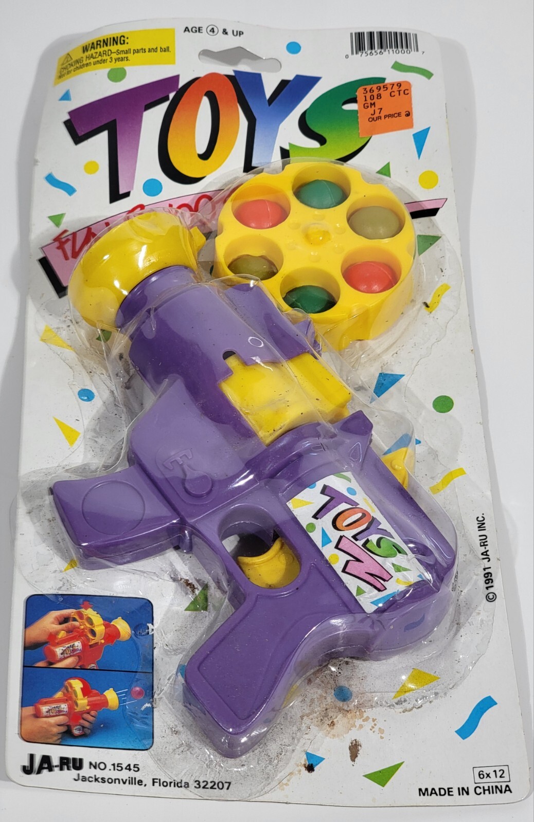 Vintage Ja-Ru Toys Fun Shooter No. 1545 Purple Gun