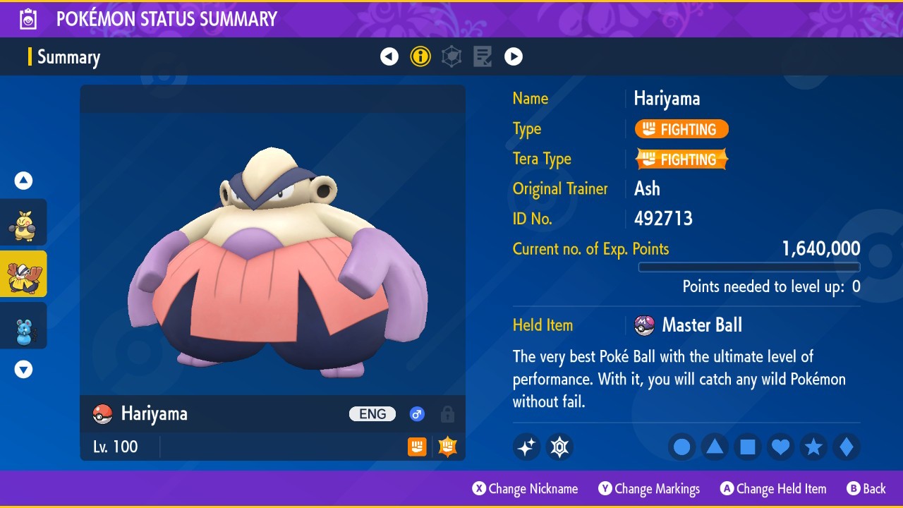 Pokemon Scarlet and Violet PSV - Shiny 6IV Hariyama