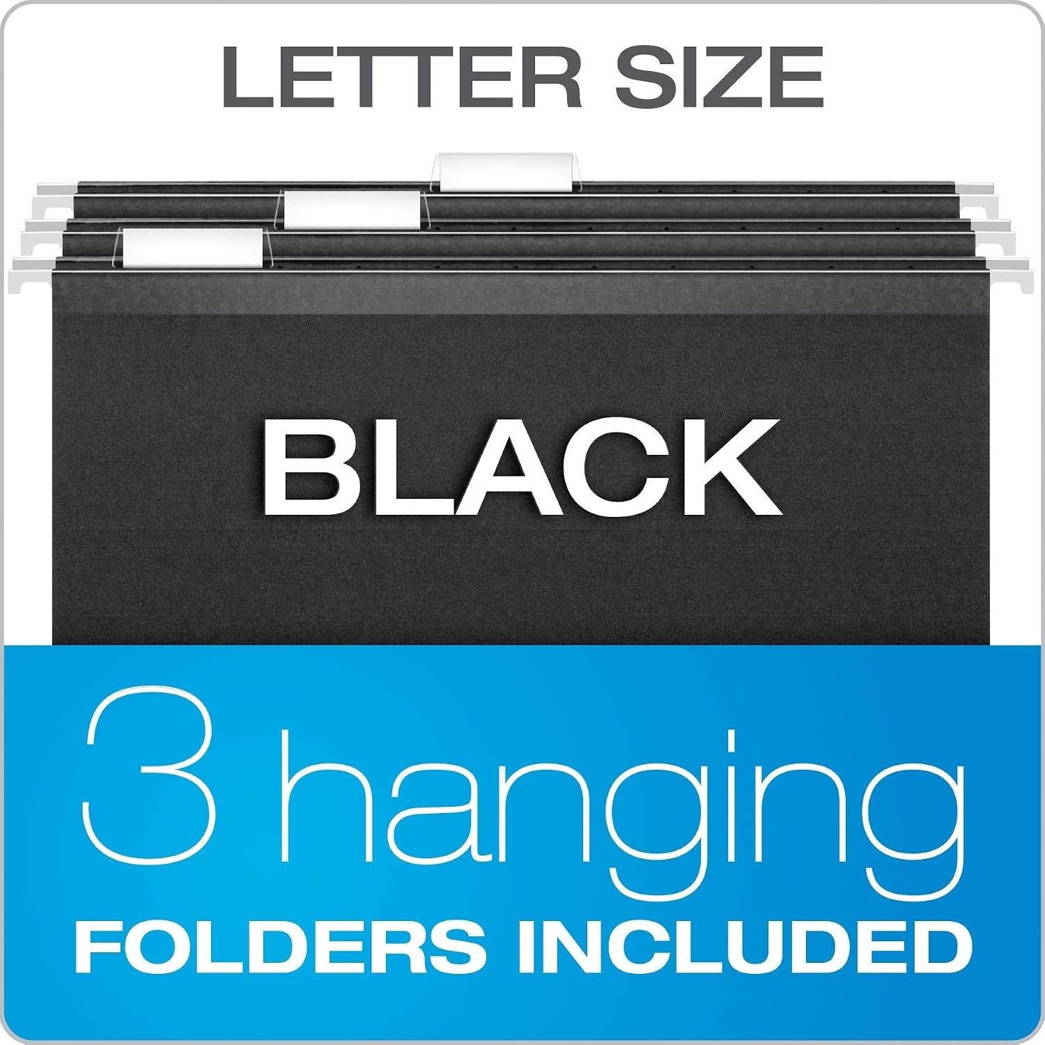Portable File Box with File Rails, Simple Document Storage, File Bin for Home...