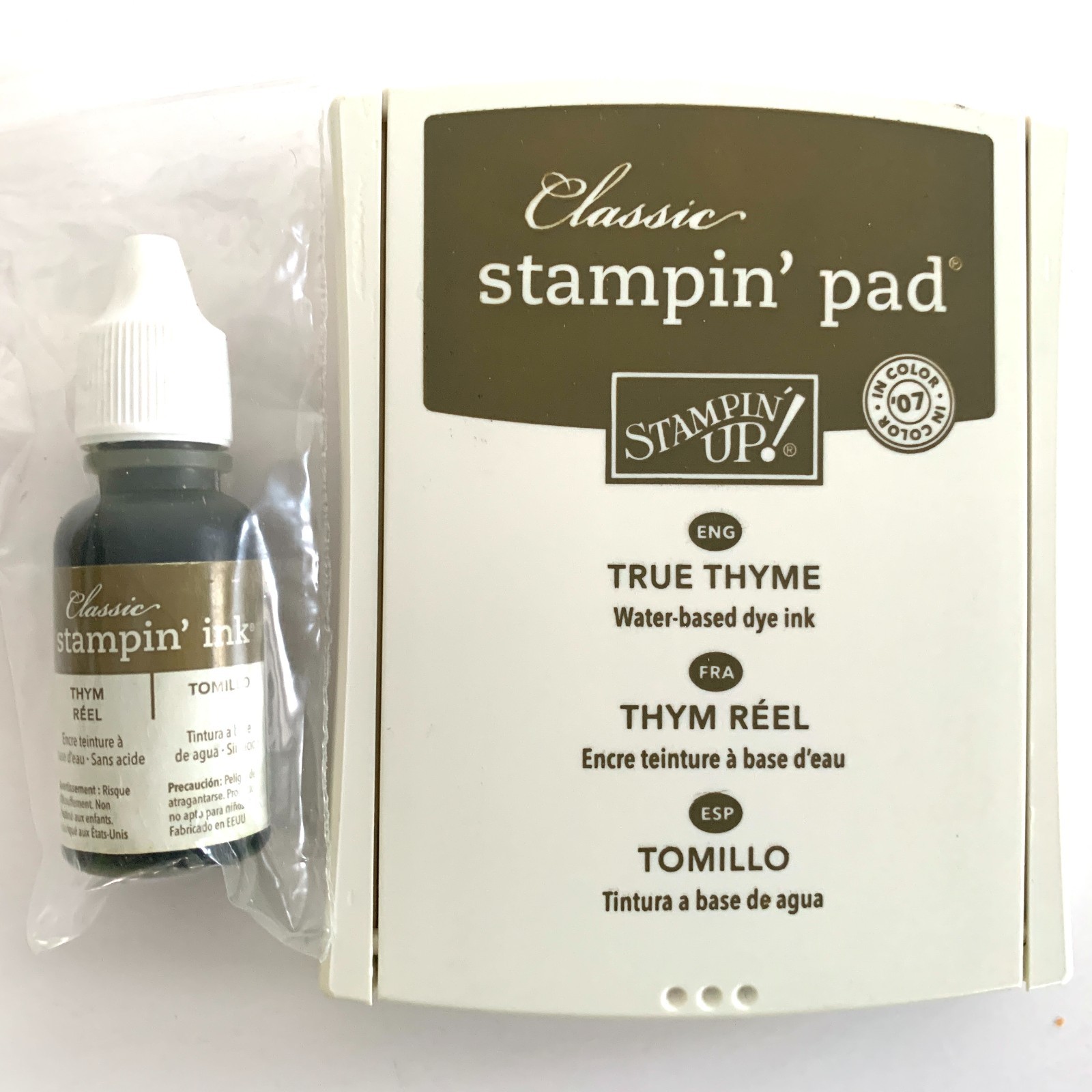 RETIRED Stampin' UP! Classic Stampin' Pad & Ink Refill Reinker TRUE THYME