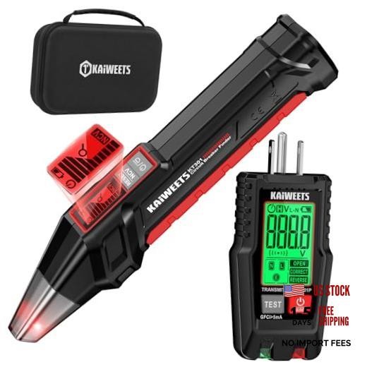 Circuit Breaker Finder with LCD Display, GFCI Outlet Tester, Electrical