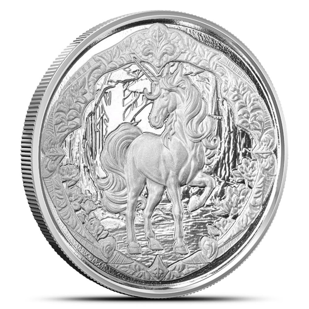 2024 Fiji MYTHICAL UNICORN, 1/2  oz. Silver BU Coin, In Vinyl Flip-Free Ship
