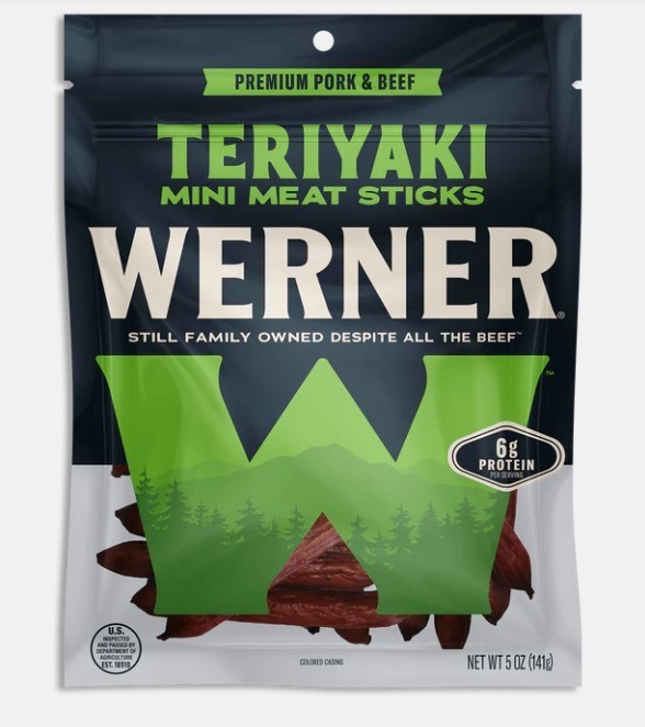 Werner5 Oz Mini Teriyaki Meat Sticks Jerky