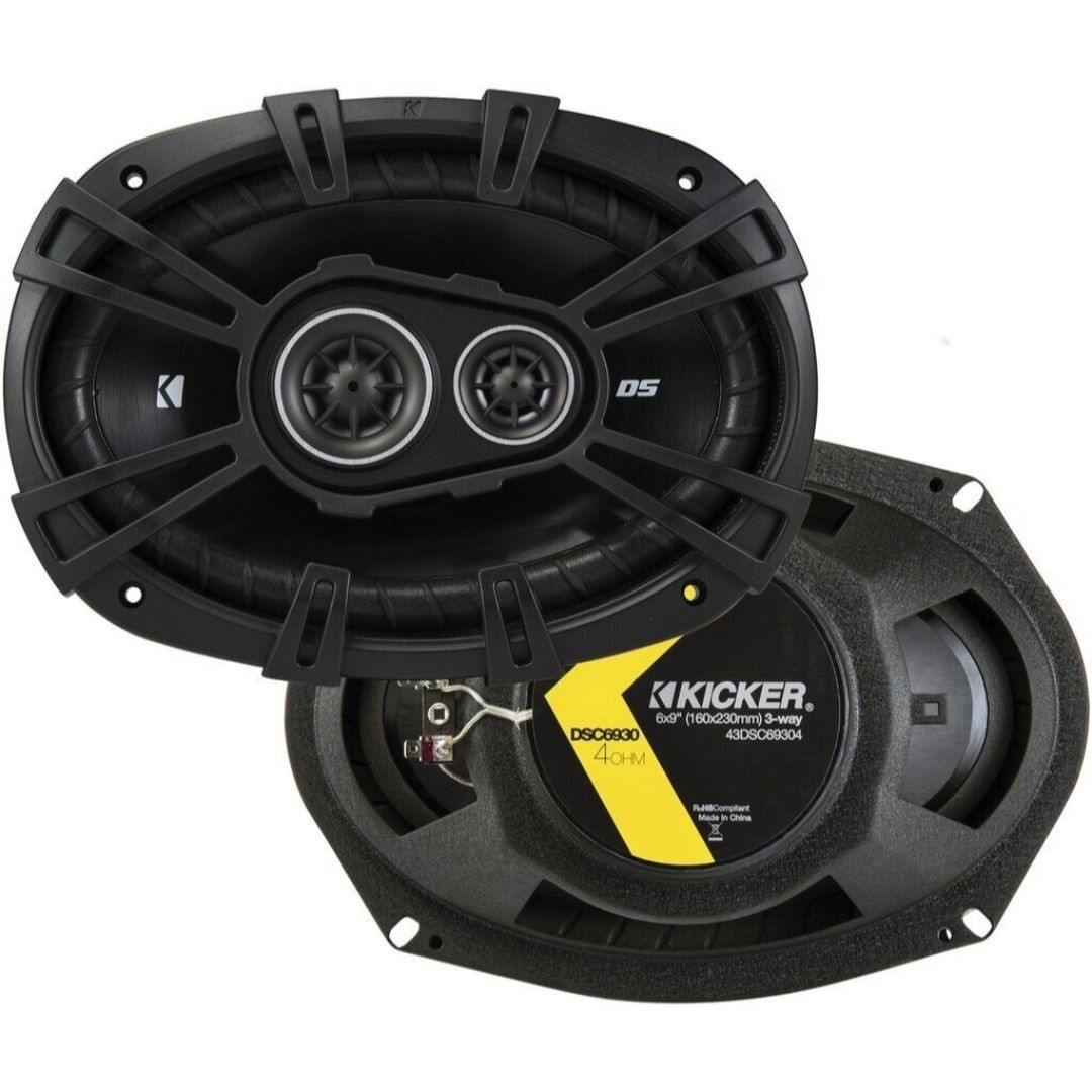 Kicker DSC69304, DS Series 6x9" 3-Way Speakers (43DSC69304) Open Box