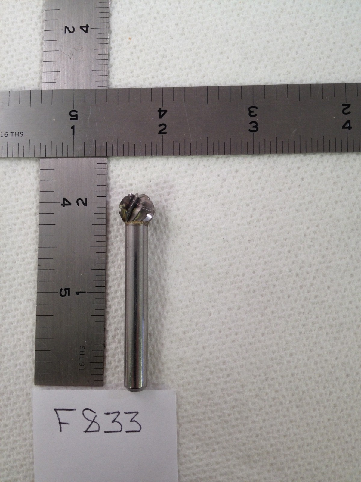 1 NEW FALCON / SGS 1/4" SHANK CARBIDE BURR. SD-3 STEEL CUT. BALL SHAPE (F833)