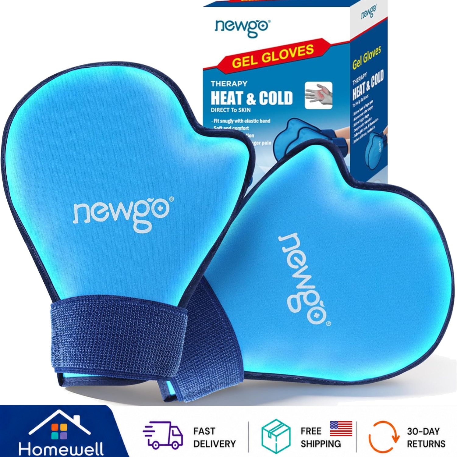 Comfortable Mitten-Style Gel Gloves for Pain Relief – Hot & Cold Therapy, 2 Pack