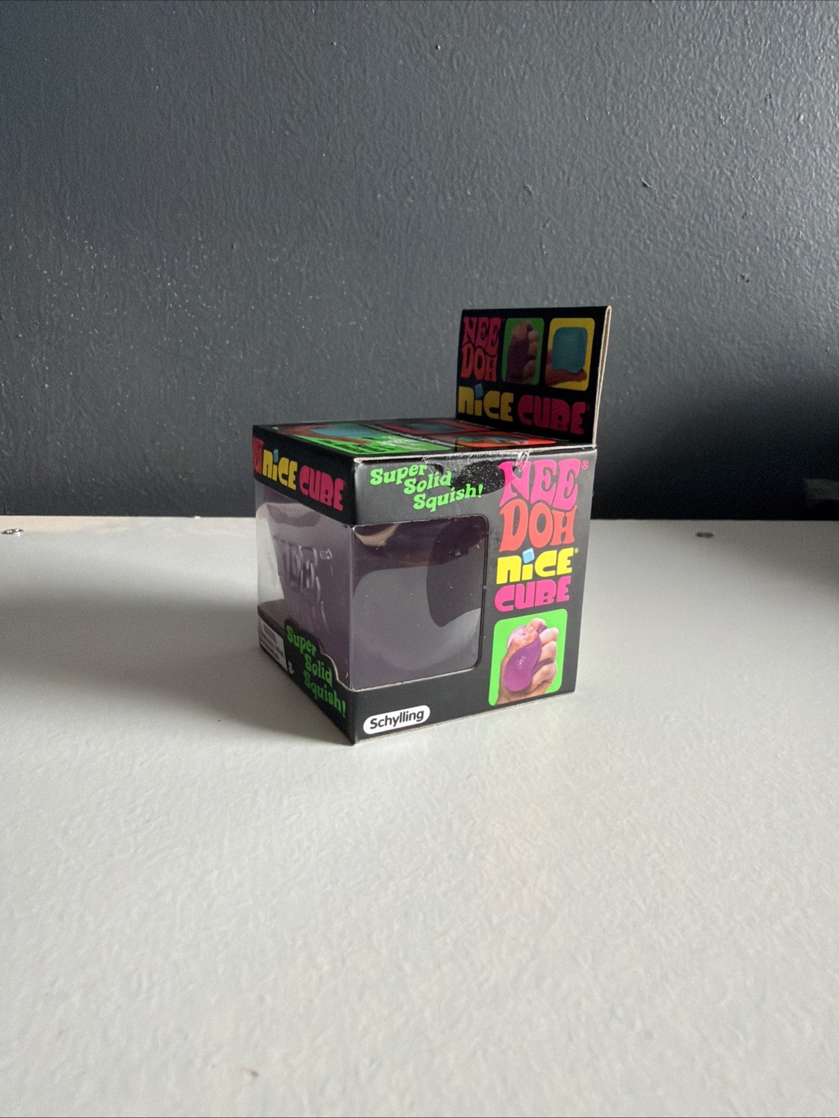 Nee Doh Nice Cubes Ice Cube Toy Fidget Super Solid Squish Purple