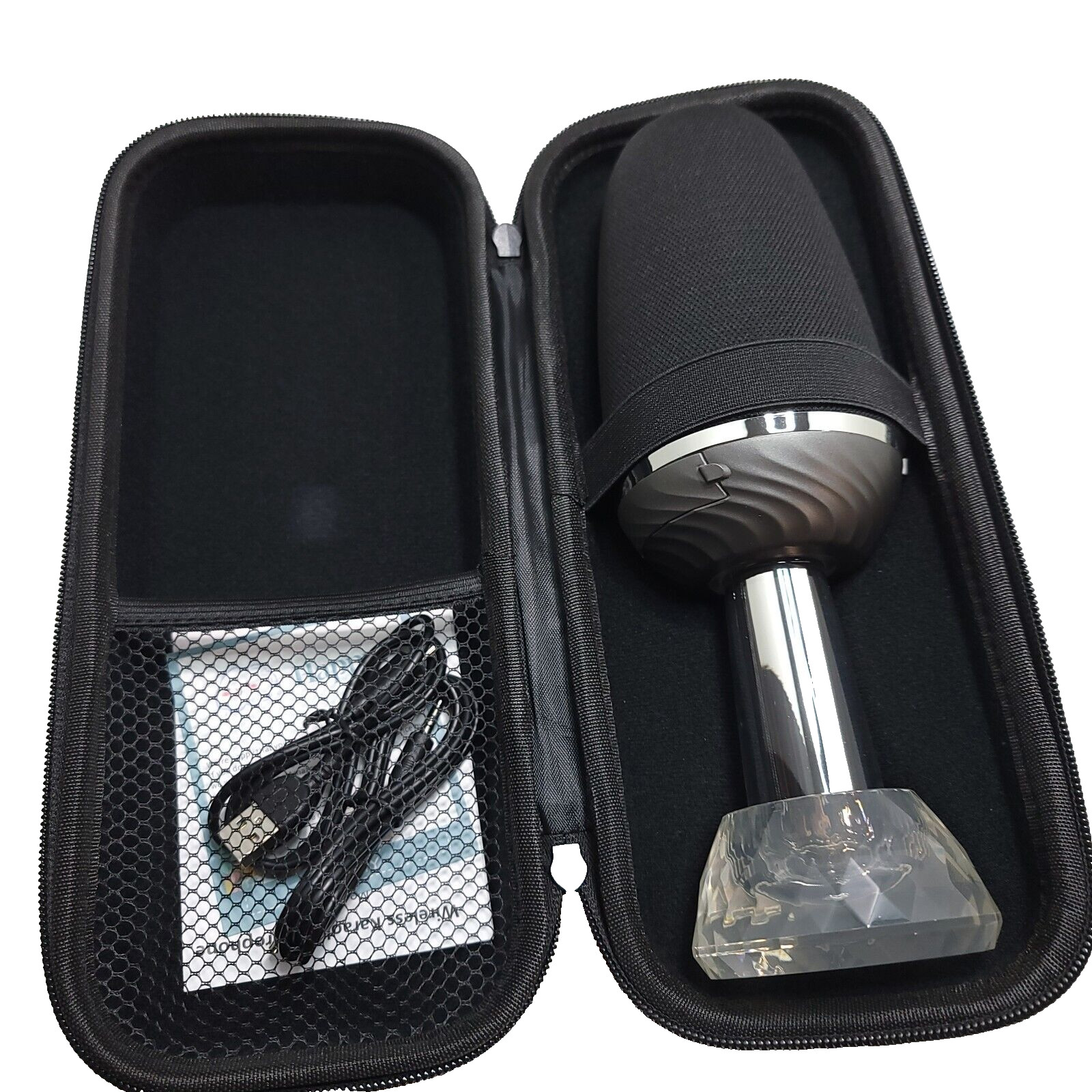 Insmy K1 Wireless Karaoke Microphone Battery Powered Black with Case